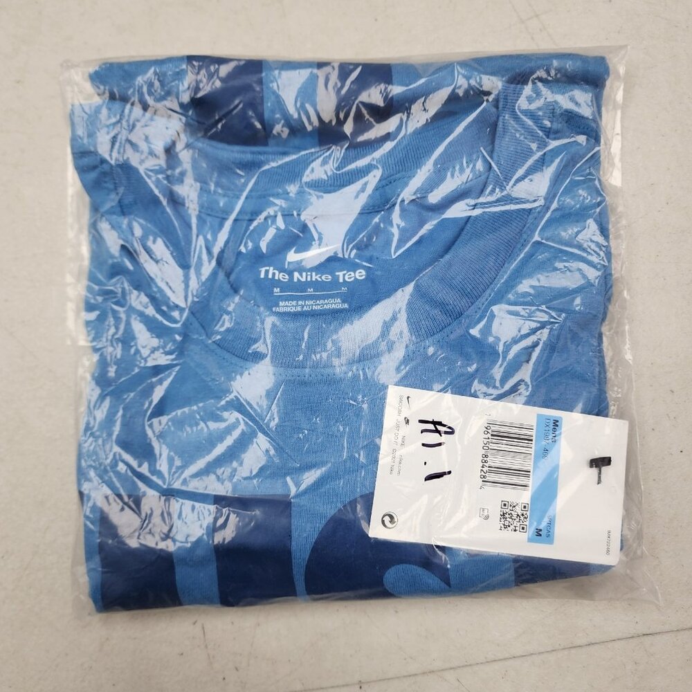 Sz Med‎ Nike Men's "Just Do It" T-Shirt Blue DX1987-469 NWT - Picture 3 of 4